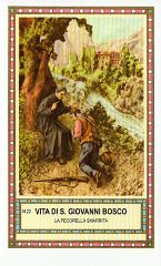 Xsa-98-55 Vita di S. San GIOVANNI BOSCO LA PECORELLA SMARRITA Santino Holy card